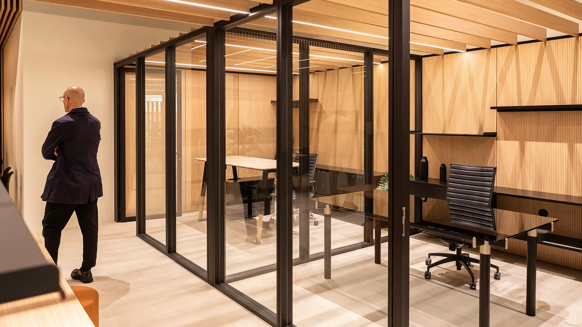Acoustic Room with desk and office chair